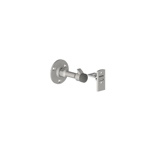 254S Wall Stop and Holder with Screw Holes, Bright Brass Finish