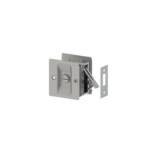 330L Square Privacy Pocket Door Latch for 1-3/8" Doors, Satin Bronze Finish