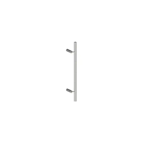 976B 29-1/2" Straight Offset Door Pull with Back to Back Mounting and 19-13/16" Center to Center Satin Stainless Steel Finish