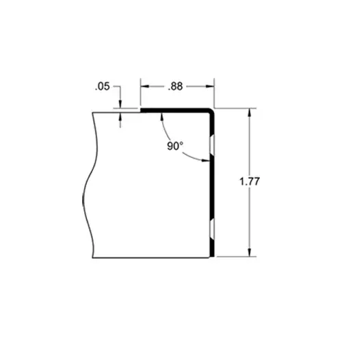 EV45 182H 36" US32D RH W/ 282D FB CO Satin Stainless Steel