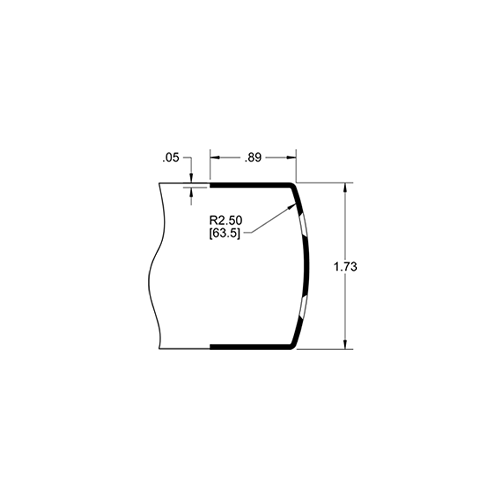 180Q 83-3/4" US32D Satin Stainless Steel