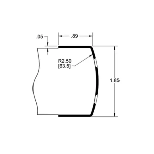 182Q 34" US32D Satin Stainless Steel