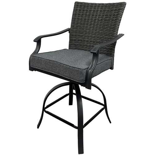 Seasonal Trends H23S0880P Swivel Balcony Chair, 23.82 in W, 26.97 in D, 44.49 in H, Fabric and Wicker Seat - pack of 4