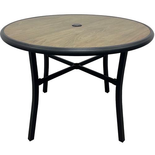 Dining Table, 39.76 in W, 39.76 in D, 27.95 in H, Steel Frame, Round Table, Steel Table