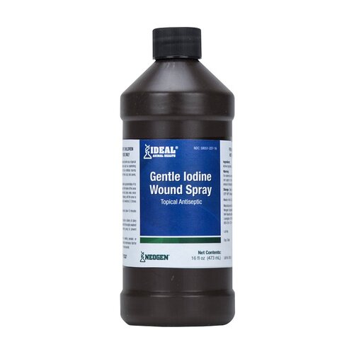Gentle Iodine Wound, Liquid, Dark Brown, Pungent, Slightly Metallic, Sulfur, 16 oz