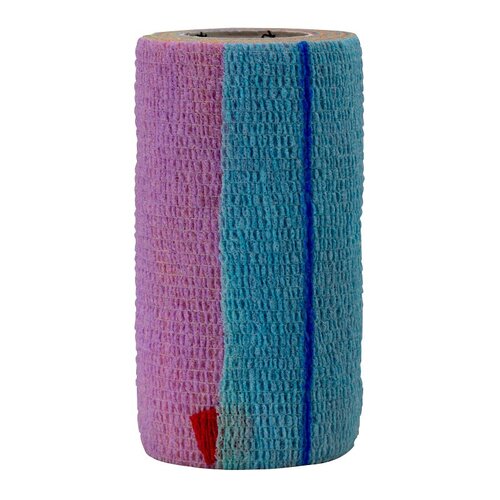 SyrFlex Series Cohesive Flexible Bandage, 5 yd L, 4 in W, Rainbow