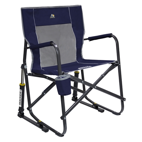 Freestyle Rocker Chair, 25 in OAW, 24 in OAD, 34.8 in OAH, Fabric/Plastic/Steel, Indigo Blue