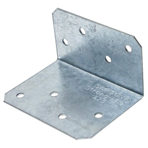 Angle, 1-1/2 in W, 2 in D, 2-3/4 in H, Steel, ZMAX - pack of 200