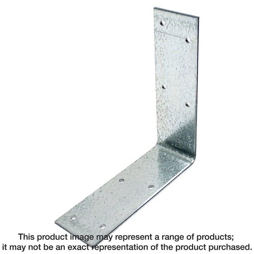 Angle, 4-3/8 in W, 4-9/16 in D, 1-1/2 in H, Steel, Galvanized/Zinc - pack of 25