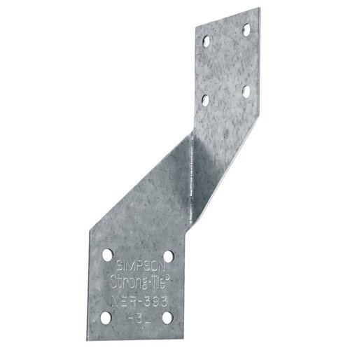 Hurricane Tie, 4-5/8 in L, 1-9/16 in W, Steel, Galvanized, Fastening Method: Nail - pack of 100