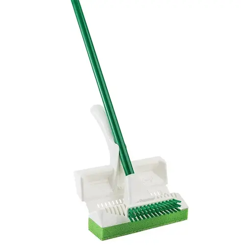 SCRUBSTER Series Mop, 9 in W Frame, 50.13 in OAL, Cellulose Mop Head, Green Mop Head, Quick Change