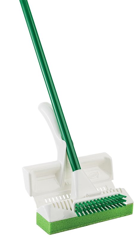 The Libman Company 3103 SCRUBSTER Series Mop, 9 in W Frame, 50.13 in OAL, Cellulose Mop Head, Green Mop Head, Quick Change