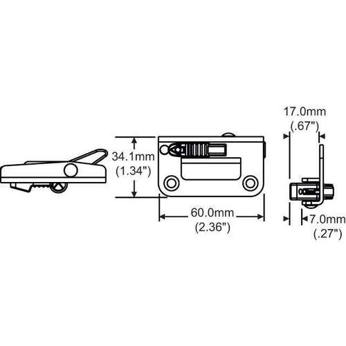 RH Angel Ventlock Oil Rub Brz Dual Action Flat Bend