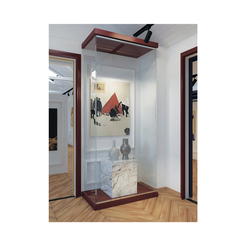 Steincraft 8800 Series Frameless Glass Display Case System - 1/2" Tempered Glass - Brushed Stainless