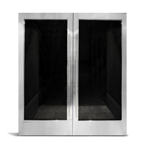 FHC LUX320PSC FHC LUXE 300 Series Custom Pair of Doors - 3-13/16" Stile - Polished Stainless