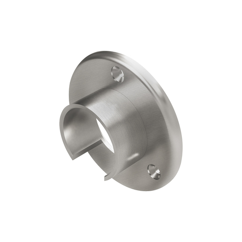 Top Rail Fitting - 1.9" Diameter Wall Flange - Brushed Stainless