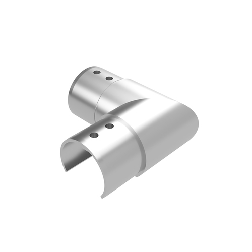 Top Rail Round Fitting 1.66" Diameter 90 degree Elbow - Brushed Stainless