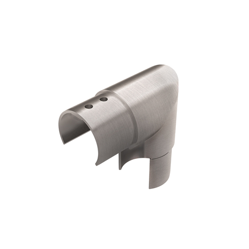 Top Rail Fitting - 1.9" Diameter 90 Degree - Brushed Stainless