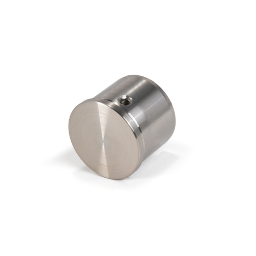 1.9" Diameter End Cap for Round Cap Rail Fitting - Brushed Stainless 304