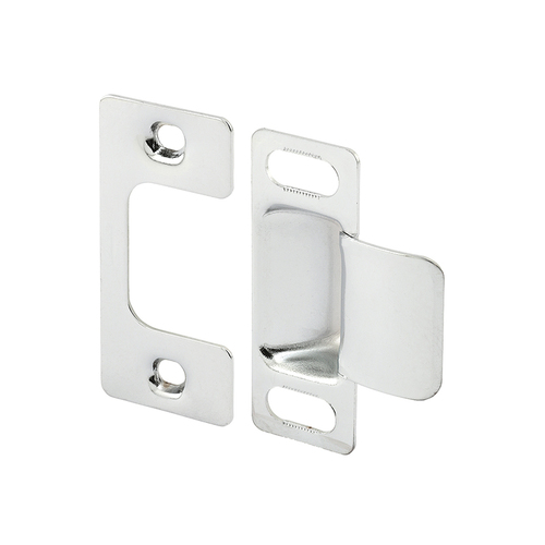 Two Piece Adjustable Door Strike - Chrome Plated (Single Pack)