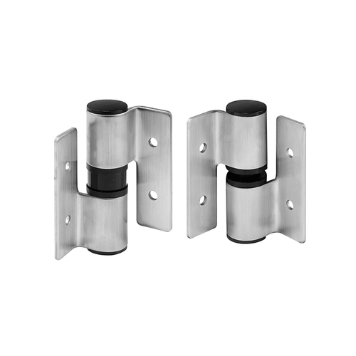 FHC 6562870 Surface Mounted Hinge Set - R.H. In/L.H. Out - Satin Stamped Stainless Steel (Single Pack)