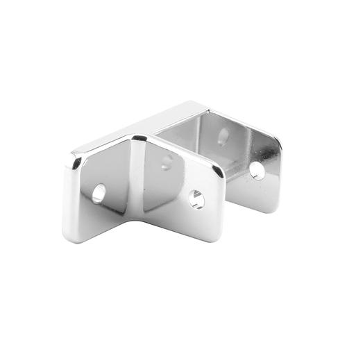 1 Ear Mini Wall Bracket - Used On Panel Size 1-1/4" - Chrome Plated Zamak - (Single Pack)