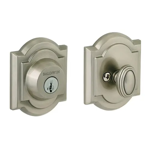 Baldwin Prestige 380ARB15S Arch Single Cylinder Deadbolt with Smart Key Satin Nickel Finish