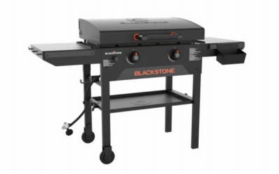 Blackstone 2287 Griddle with Hood, 34,000 Btu, Propane, 2-Burner, 524 sq-in Primary Cooking Surface Black