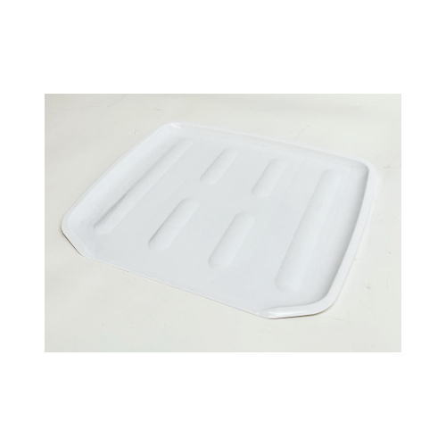 Plastic Dish Drain Board, White, 16.1 x 14.6 In.