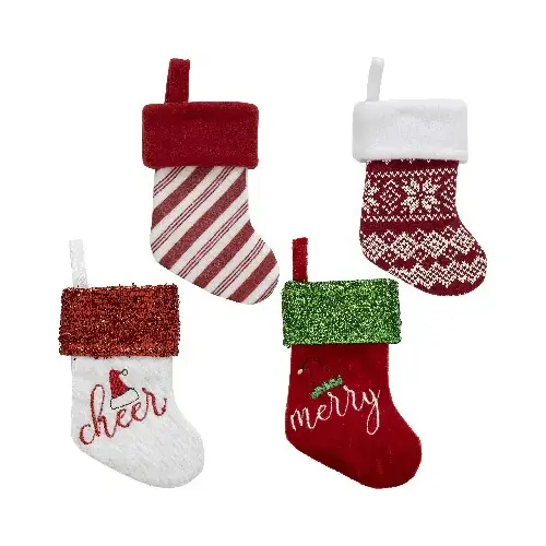 Mini Christmas Stocking, Assorted, 7 In.