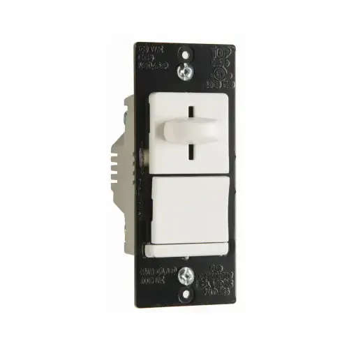 LS Series CFL/LED/Incandescent 3-Way Slide Dimmer Switch, Non-Preset, White