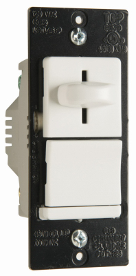 Legrand LSCL453PWCC4 LS Series CFL/LED/Incandescent 3-Way Slide Dimmer Switch, Non-Preset, White