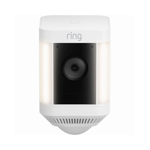 Ring B09JZ5BG26 Spotlight Cam Plus, Battery-powered HD outdoor security camera with motion-activated LED lights (2022 release) - White