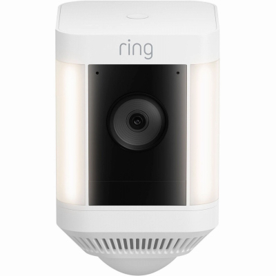 Ring B09JZ5BG26 Spotlight Cam Plus, Battery-powered HD outdoor security camera with motion-activated LED lights (2022 release) - White