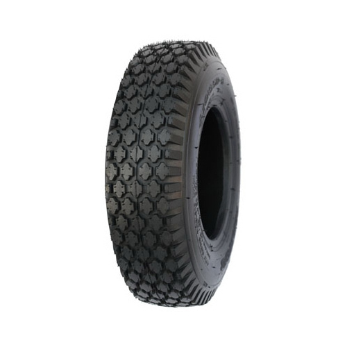 Lawn Tractor Tire, Stud Diamond Tread, 4.10/3.50-6 In.