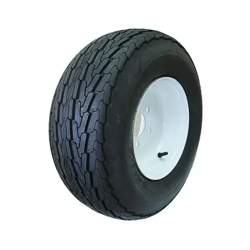 Trailer Tire & Wheel Assembly, 4-Hole, 6-Ply, 18.5 x 8.50-8-In.