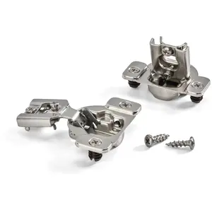 1/2in (13 mm) Overlay Matrix Concealed Nickel Hinge - 2 Pack 1/2in (13 mm) Overlay Matrix Concealed Nickel Hinge - 2 Pack