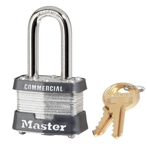 KD Laminated Steel Pin Tumbler 1-9/16" Padlock, 1-1/2" Shackle, Keyed Different