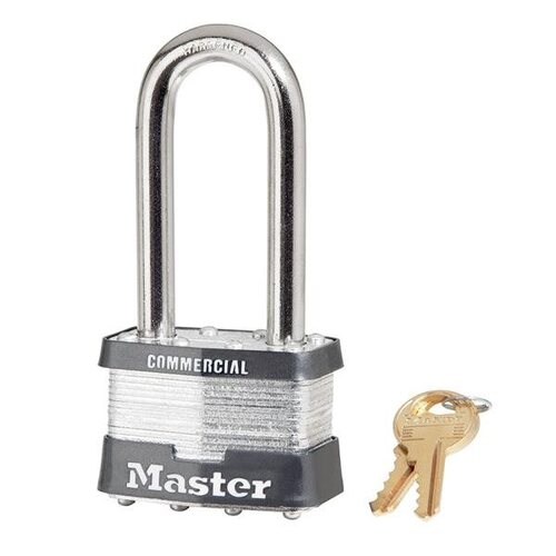 KD Laminated Steel Pin Tumbler 2" Padlock, 2-1/2" Shackle, Keyed Different