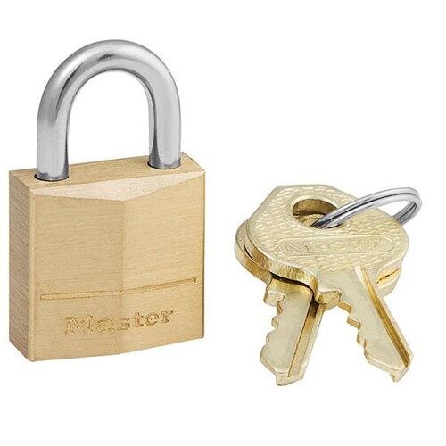 KD Solid Brass 3/4" Padlock, 7/16" Steel Shackle