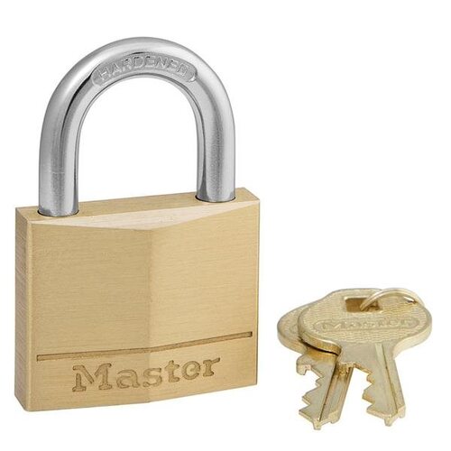 KD Solid Brass 1-9/16" Padlock, 7/8" Steel Shackle