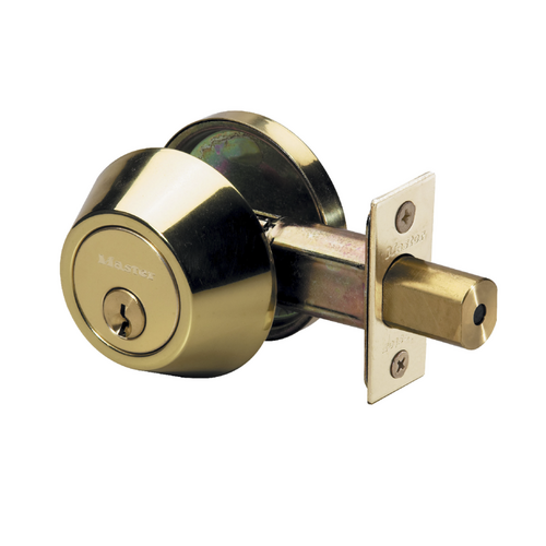 Master Lock DS0603KA4S US3 US3 Grade 3 Single Cylinder Deadbolt, SC1 Keyway, Bright Brass