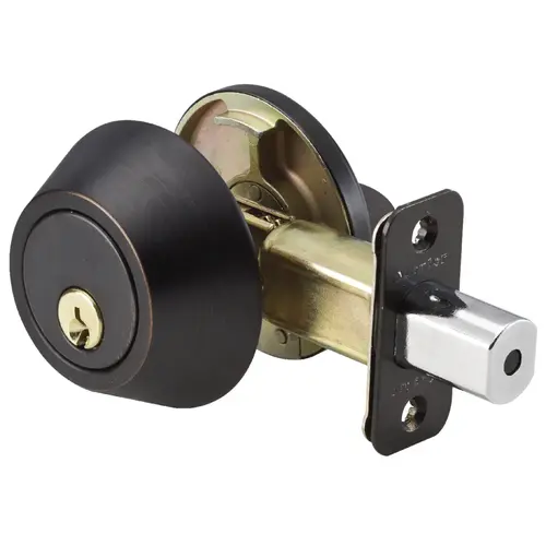 716 Grade 3 Single Cylinder Deadbolt, SC1 Keyway, Aged Bronze