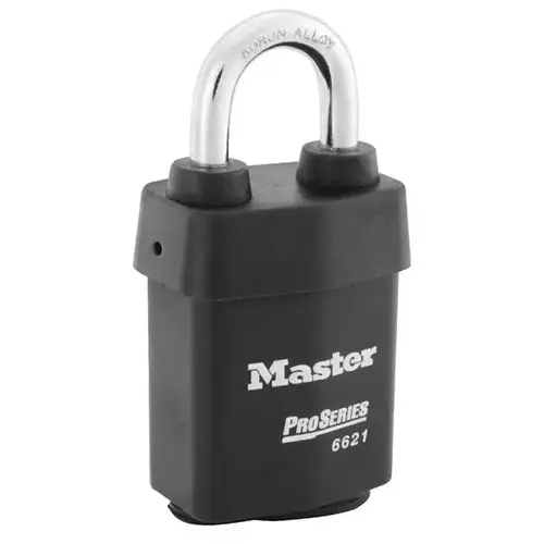 D28 6KZ ProSeries Weather Tough Laminated Steel Rekeyable Key-in-Knob 2-1/8" Padlock, 1-1/8" Shackle, 0-bitted, Schlage Schlage C-L Keyway