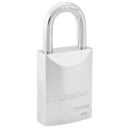 D04 6KZ ProSeries Solid Steel Rekeyable Key-in-Knob 1-3/4" Padlock, 1-3/16" Shackle, 0-bitted, Schlage C Keyway