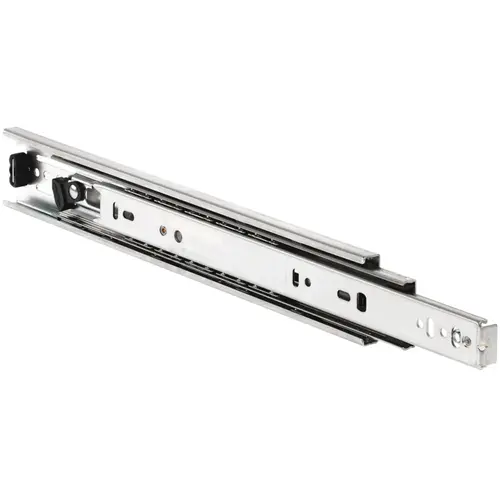 Accuride 3832DO Telescopic Detent Out Ball Bearing Drawer Slide, Full Extension, 100 lbs Weight Capacity 350.00 mm 14" Black, 14" Zinc plated, Black electroplated