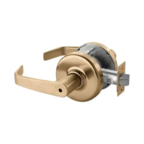 Grade 1 Privacy Newport Cylindrical Lever, 2-3/4" Backset, ANSI Strike SA114, 612/US10 Satin Bronze