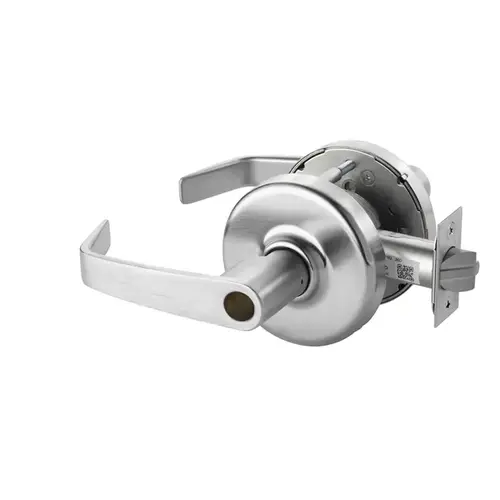 Grade 1 Office/Entrance Newport Cylindrical Lever, Less CR2000-34-626 Cylinder, 2-3/4" Backset, ANSI Strike SA114, 626/US26D Satin Chrome