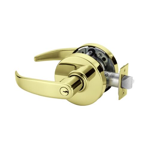 Cylindrical Lock Bright Brass