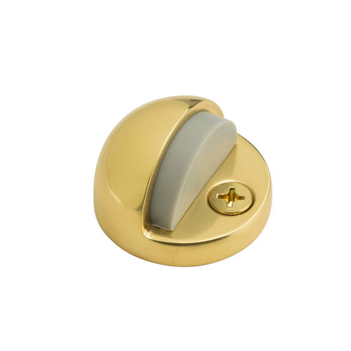 Half Dome Door Bumper, Polished Brass